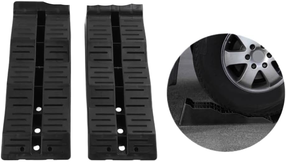 RV Leveling Ramps 11000LBS Load Capacity RV Leveler Wheel Chock Compatible with Travel Trailer Campers