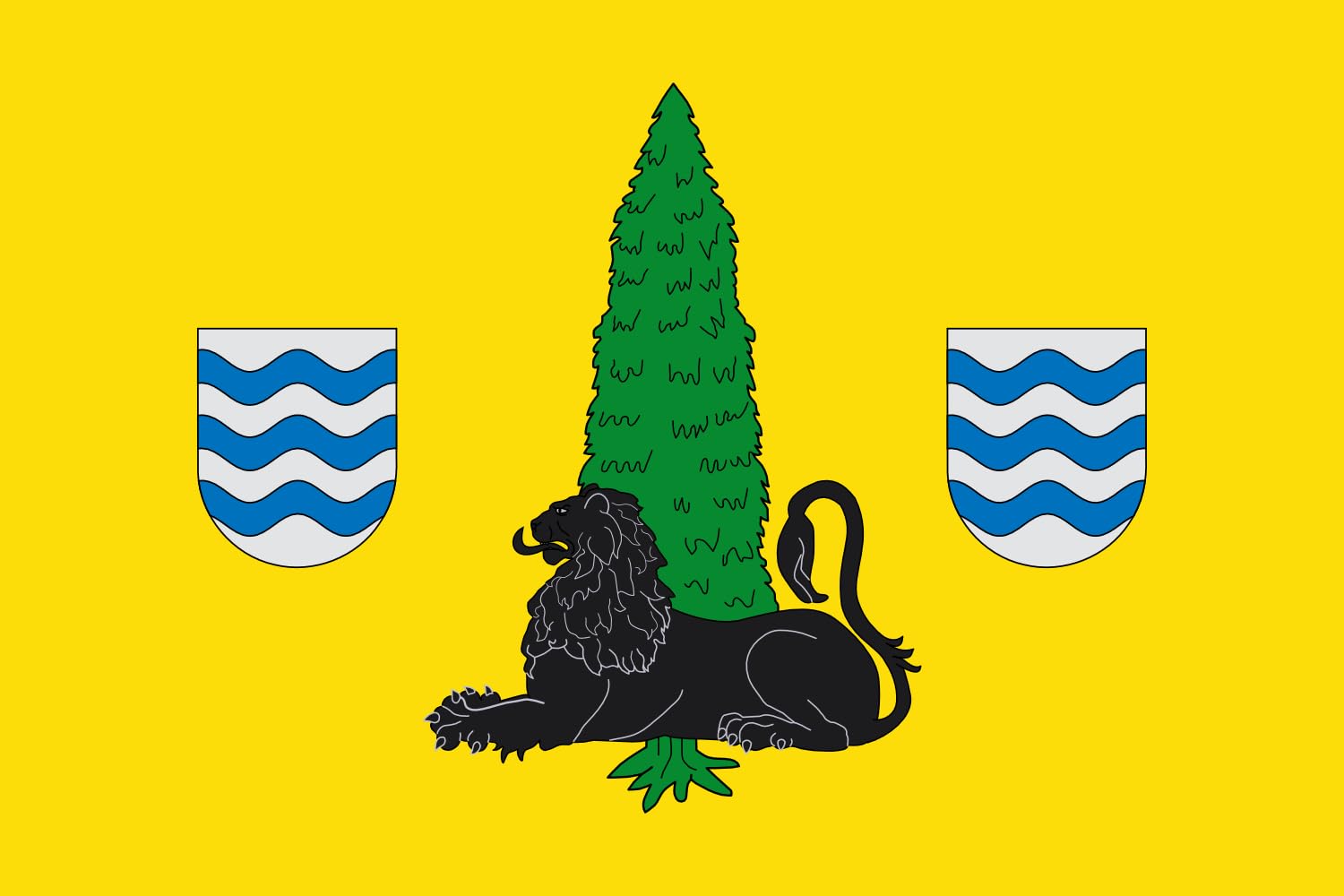 Drapeau Cirat grand format drapeau paysage Alt Millars horizontal