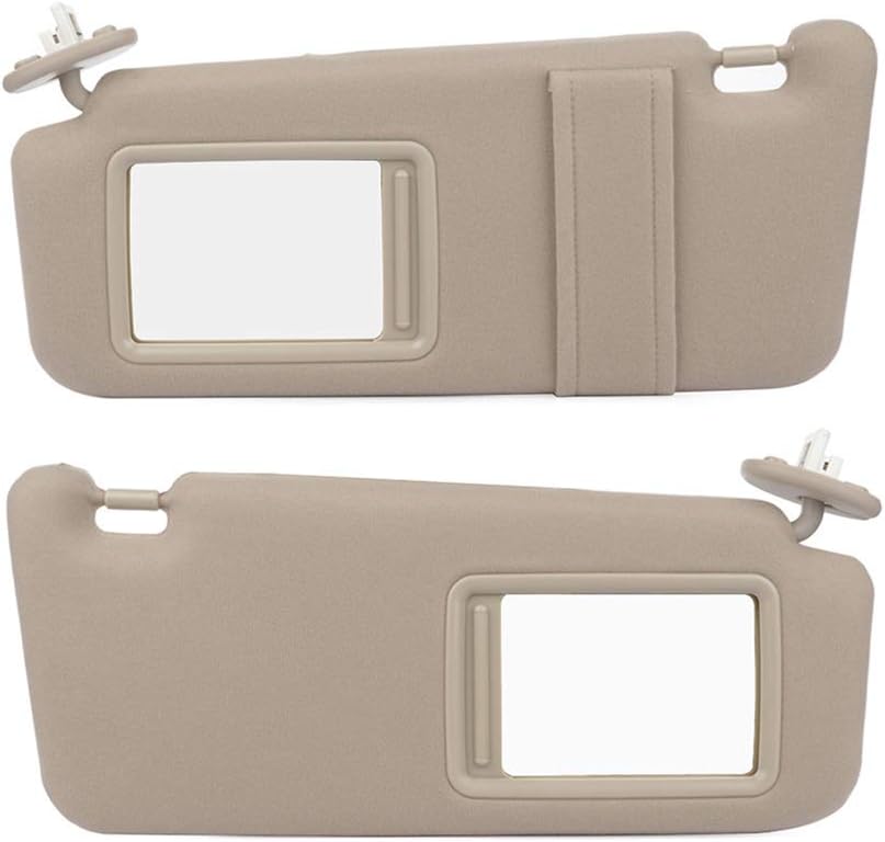 SCITOO Left & Right Sides Gray Sun Visor Assembly fit for 2009 2010 2011 2012 2013 2014 2015 2016 for Toyota venza with Sunroof(74320-0T022-B1)