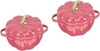 NOLITOY 2 Peças Fogão De Cerâmica Linda Tigela De Sobremesa Panela De Sopa De Cerâmica Terrina De Porcelana Cocotte Tigela De Abóbora De Cerâmica Panela De Sopa De Cerâmica Panela Quente