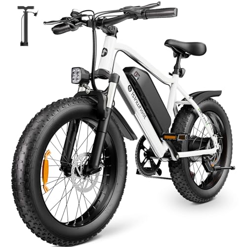 Image of isinwheel M10 Pro Electric Bike, 1000W Peak Motor, 22 MPH 20 inchx4 inch Fat Tire Ebike, USB Phone Charging Port, 10.4Ah Removable Battery, 7-Speed Electric Dirt Bike for Adults, Teens & Women