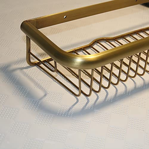 Panier de douche en laiton, support mural de salle de bain couleur bronze