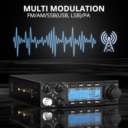 Radioddity QT80 10 Meter Radio, 80W High Power Amateur Ham Radio, SSB/AM/FM/PA Mobile Transceiver with RX & TX Noise Reduction, CTCSS/DCS, ASQ, SWR High Alert - Image 2
