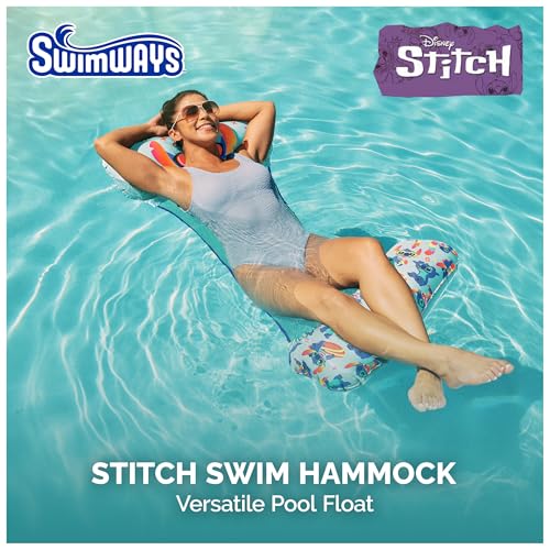SwimWays Disney Stitch Swim Hammock Pool Float for Ages 15+ by SwimWays - Used condition - Image 2