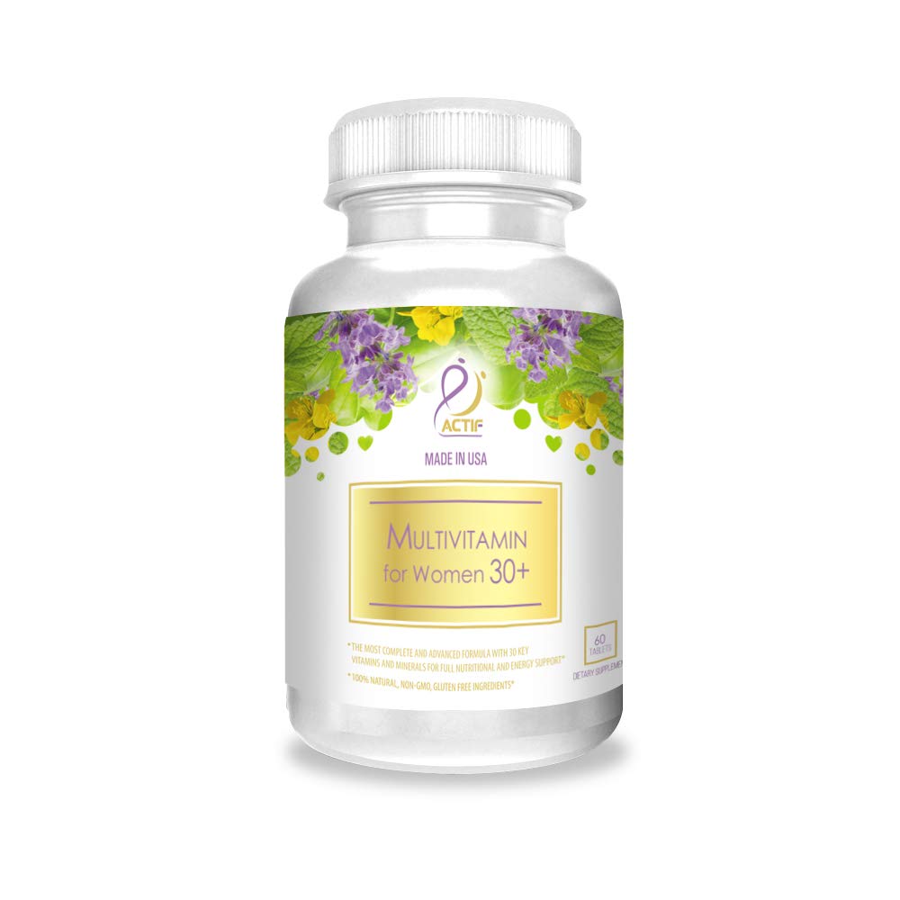 Multivitamin for Women Age 30+ with 30 Organic Vitamins and Organic Herbs, Non-GMO, Made in USA, 2-Month Supply