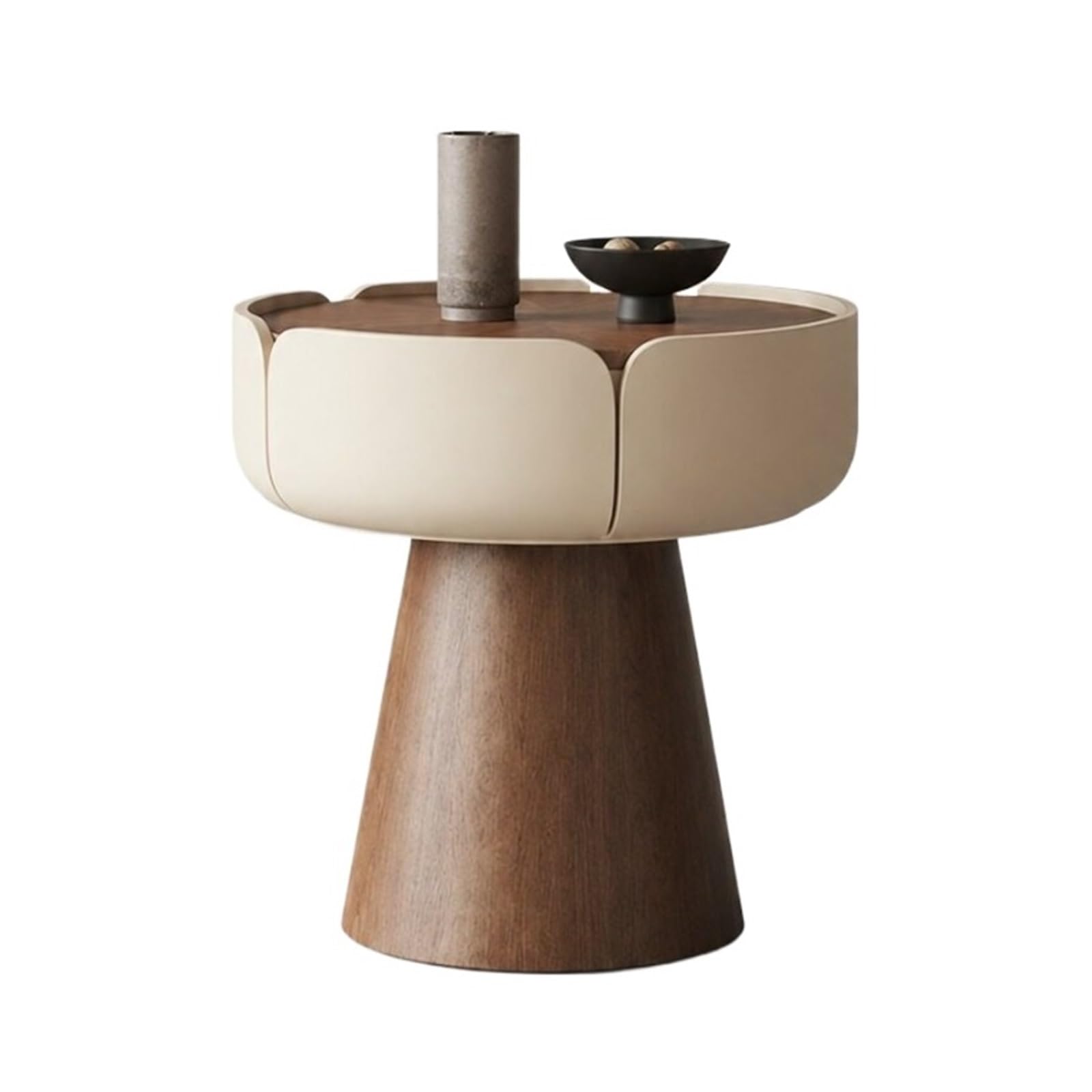 HLHLOP777 Nightstand The Wooden Nightstand Features An Attractive Petal-shaped Design Bedroom Furniture