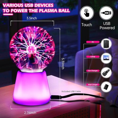 Lámpara Plasma Ball con Luz LED de 7 Colores miniatura 6