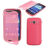 ebestStar   Coque Compatible avec Samsung Ace 3 Galaxy GT S7270, S7272, S7275 Etui Housse Silicone Gel Portefeuille, Rose [Appareil: 121.2 x 62.7 x 9.8mm, 4.0'']