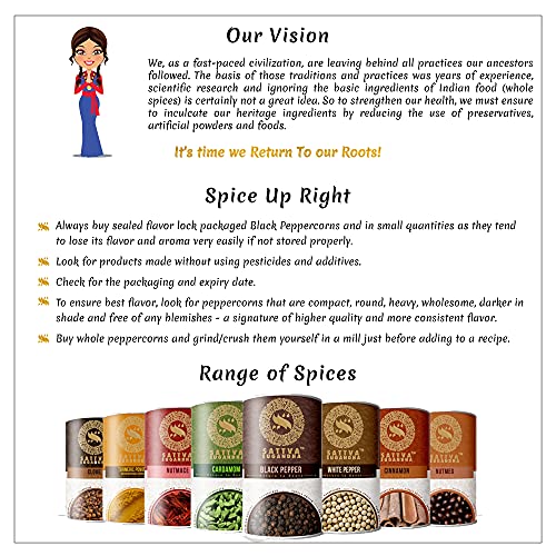 Image of Sattva Sugandha - Whole Black Pepper 10MM Bold 100% Natural Idukki District Kerala Pure Kali Mirch Naturally Grown Highly Aromatic Immunity Booster Product of India (800g)