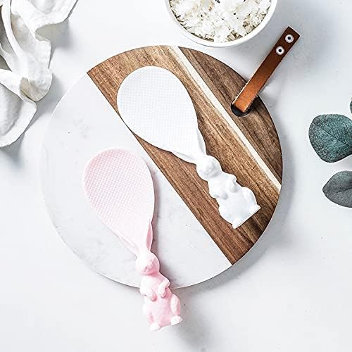 DRIZA Rabbit Handle Non Stick Silicone Rice Serving Shovel Kitchen Utensil Rice Spoon Rice Cooker Shovel Kitchen Tool Pack of 1 Multicolor 4