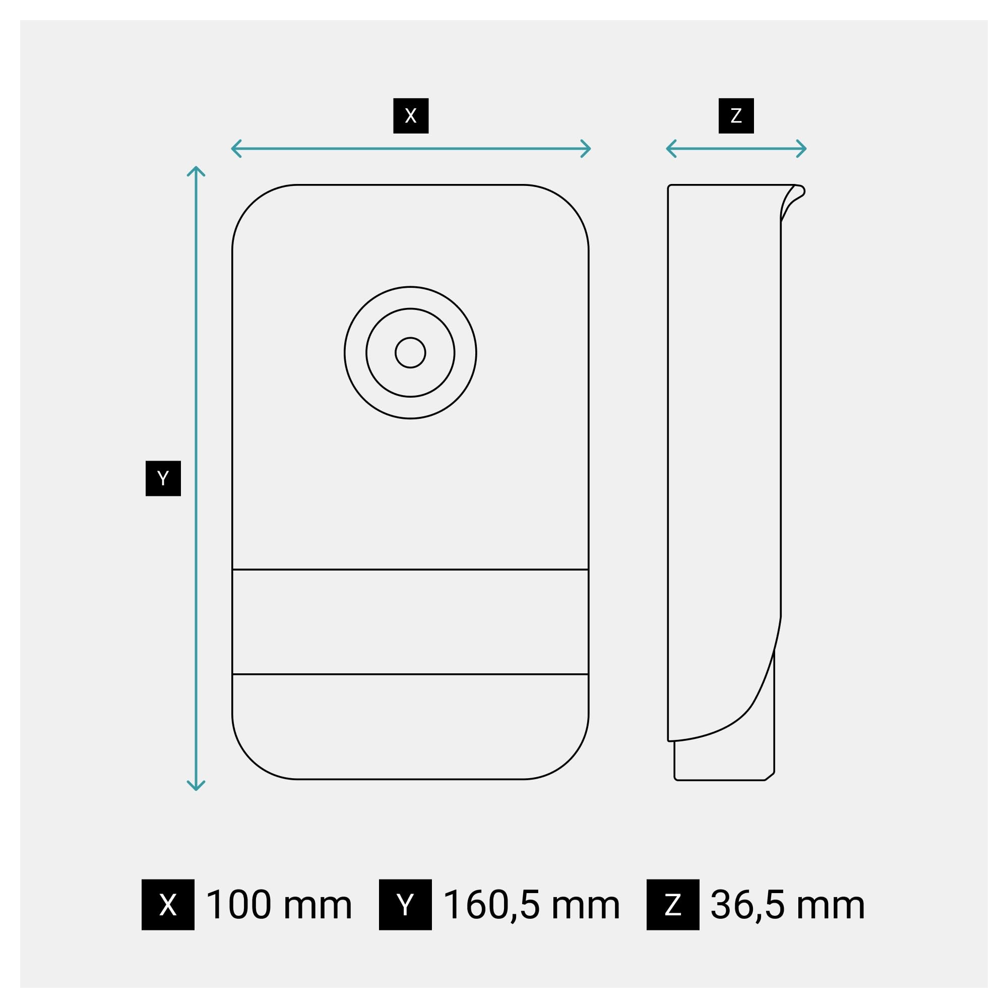 LEGRAND, EASYKIT Plus Video-Türsprechanlagen-Set mit 2-Draht-Anschluss, 7"-Farbmonitor-verspiegelt & Weitwinkelkamera, 1-/2-Familienhaus-Set, erweiterbar, Steckernetzgerät, IP54-IK07, Schwarz, 368910