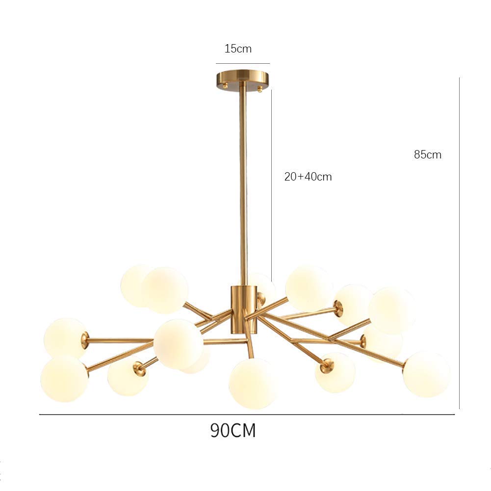 chandelier Przemysł Sputnik żyrandol, przezroczysty szklany oświetlenie żyrandoli wyposażenie oświetlenia salonu lampy do jadalni Lampy LED wiszące światło sufitowe ramię w jasnym, szarej abażurze.,