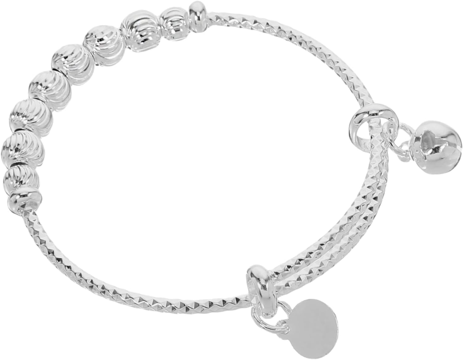 Infant Bangle Bracelet with Bell Silver Toddler Jewelry Baby Girls Baby Shower Newborn Suitable for Birthday Celebrations