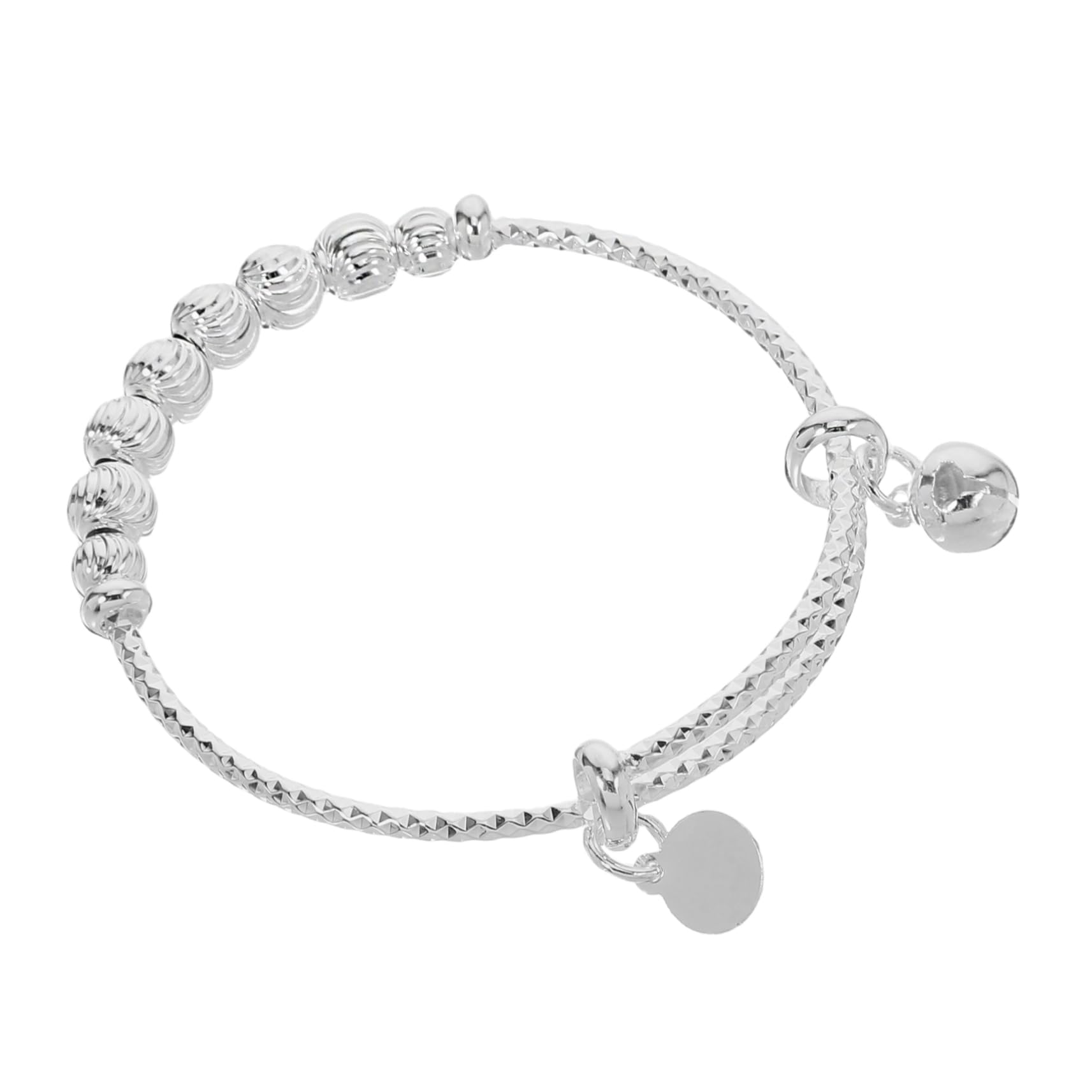 Infant Bangle Bracelet with Bell Silver Toddler Jewelry Baby Girls Baby Shower Newborn Suitable for Birthday Celebrations