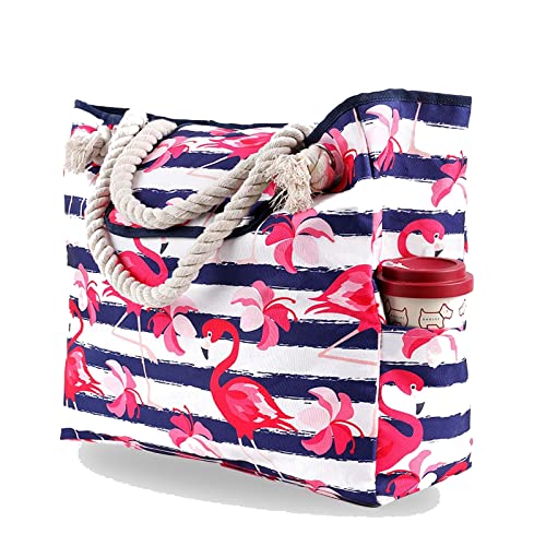 RENBING Bolsa De Playa，Totalizador con Asas De Verano, Grande Duradera，Bolsa De Hombro，para Viaje Compras (Color : Pink)