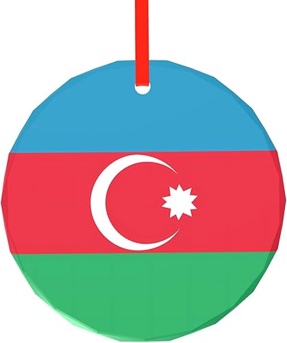 Miniatura 17 de Adorno de cristal con estampado de bandera de Colombia de 3.1 pulgadas, bola de árbol de Navidad, recuerdo navideño para decoración y fiesta de