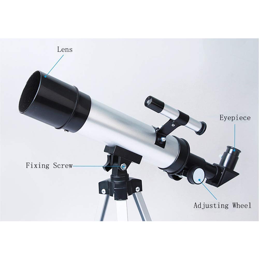 Telescopio para niños Adultos, telescopio para astronomía con trípode Telescopio Ideal para Principiantes Telescopio Refractor astronómico con Adaptador para teléfono Inteligente Buen compañero para