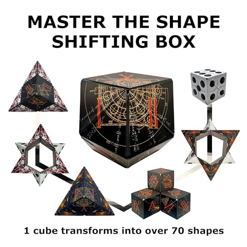 Image of Shashibo DODECA Magnetic Puzzle Cube, Sensory Fidget Toy for Adults & Kids, Stress Relief Fidget Toy for All Ages, Cool Fidget Toys for Desk, Shape Shifting Box, 100+ Possible Shapes