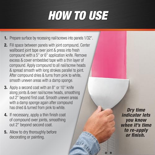 Image of DAP DryDex Lightweight Low Dust Joint Compound, Pink /White, 1 Gal (7079810120)