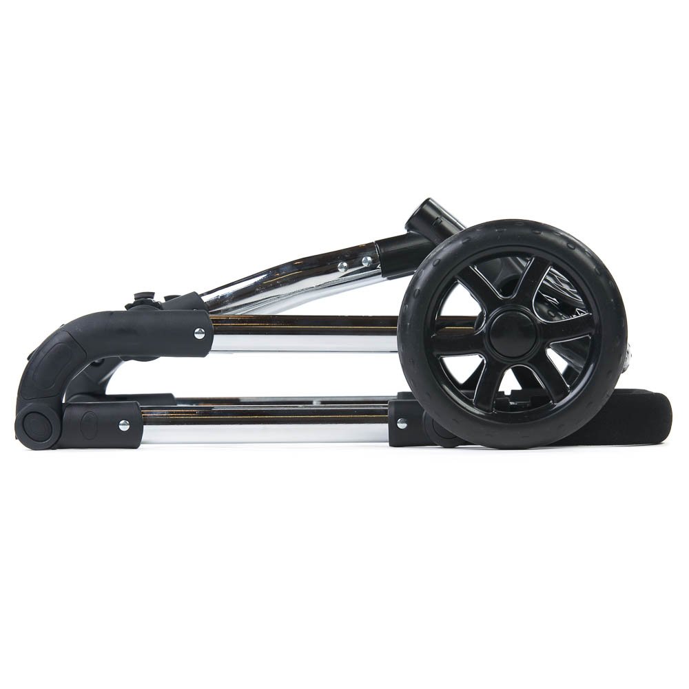 Roma Polly Single Dolls Pram - Sparkling Sequins Mermaid | Suitable from 3 Years | Stylish UK-Designed Princess Baby Doll Stroller | Handle Height 78cm