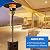 OLIXIS 48,000 BTU Propane Heaters with Wheels, Patio Heater Outdoor with Round Table Design, For Deck Porch Garden Commercial Residential, 17.7 x 17.7 x 87 inches (LxWxH)