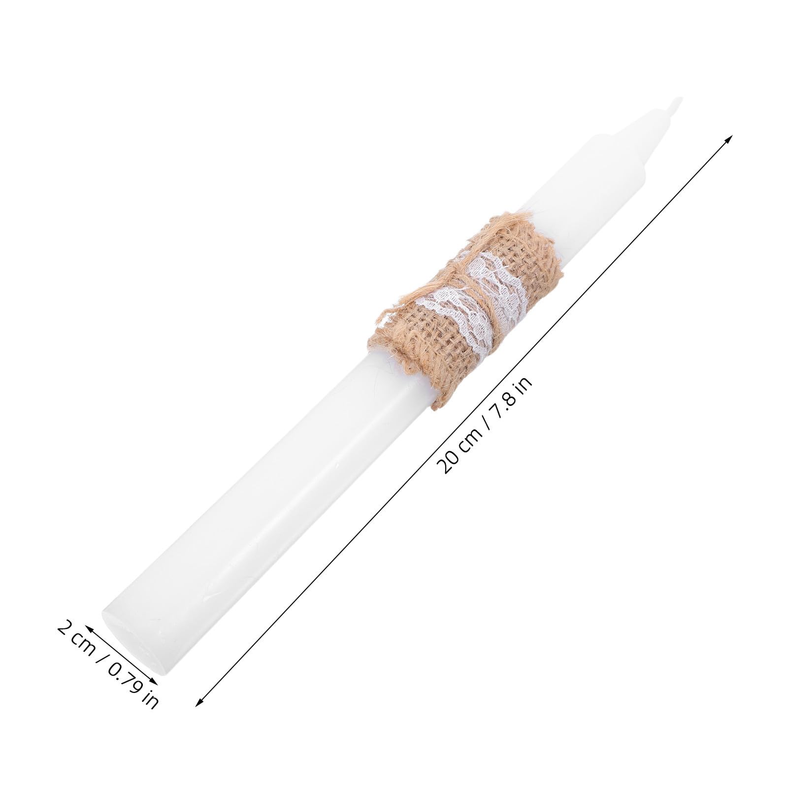 iplusmile 10 Unidades Vela de Bautizo Religiosa de White Brillo Estable