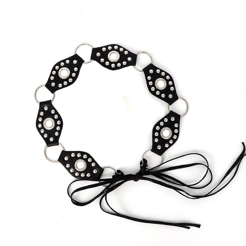 FGSS Women Cowboy Western Leather Belt - Tassel Rope Braid Waist Belts Classic Eyelet Cowgirl Belt for Pants Dress Jeans