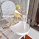 Wellensittich Badewanne, Hängende Vogelbadewanne, Vogelbadewanne für Käfig, Vogeltränke Hängend, Würfel Vogelbadewanne, Badehaus für Vogelkäfig für Vögel Kakadus Unzertrennliche Papageien Bad