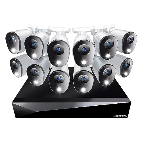 Night Owl 20-Ch Wired DVR System, 12 1080p Cams, 1TB HDD, 2-Way Audio