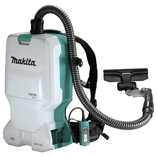 Makita XCV17Z 18V X2 LXT® Lithium-Ion (36V) Brushless Cordless 1.6 Gallon HEPA Filter Backpack Dry Vacuum, Tool Only
