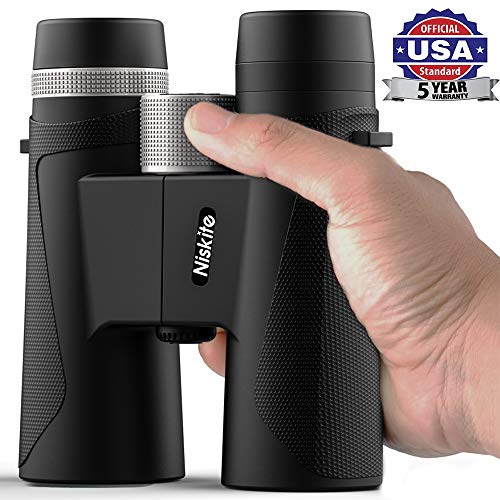 Compact Binoculars for Adults - High Power 12x42 Roof Prism Binocular with Low Light Night Vision,Waterproof Fogproof Binoculars for Bird Watching,Travel,Hunting,Wildlife,Concert - Thumbnail 4