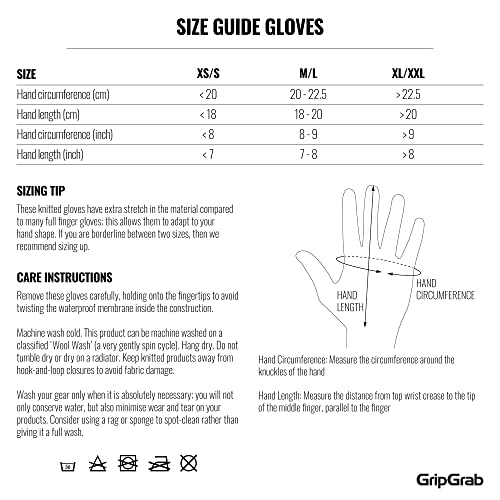 GripGrab Waterproof Knitted Thermal Cycling Gloves Winter Anti Slip Windproof Full Finger Rain Protection Bicycle Glove - Image 6