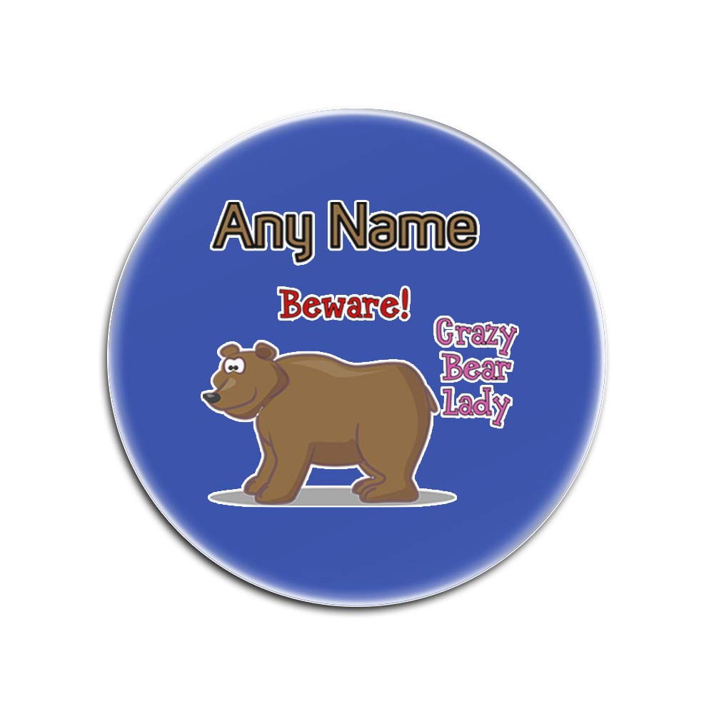 Dessous-de-verre Crazy Bear Lady en verre pour vos apéritifs et pauses café