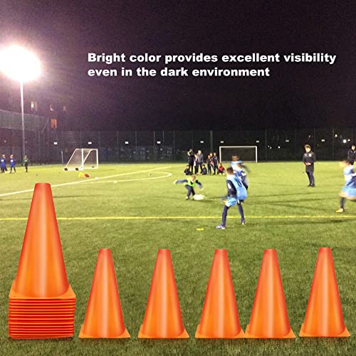 Miveryea Cones Sports, 9 Inch Training Cones For Soccer Practice, 15 Pack Agility Field Cone Set For Drills Football Basketball, Plastic Orange Cones For Outdoor Indoor Games #TOP3