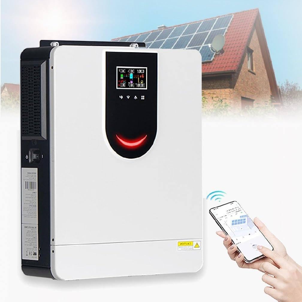 Inversor híbrido de 10200 W, 48 V CC a 220 V/230 V CA, inversor Solar de Onda sinusoidal Pura con Controlador de Carga MPPT para Panel Solar, Conjunto Completo de System Solar