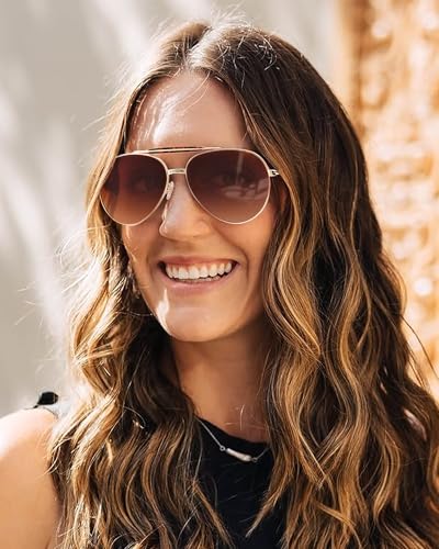 FURTALK Aviator Sunglasses Womens Stylish Trendy Polarized UV400 Protection Metal Sunnies FT90282