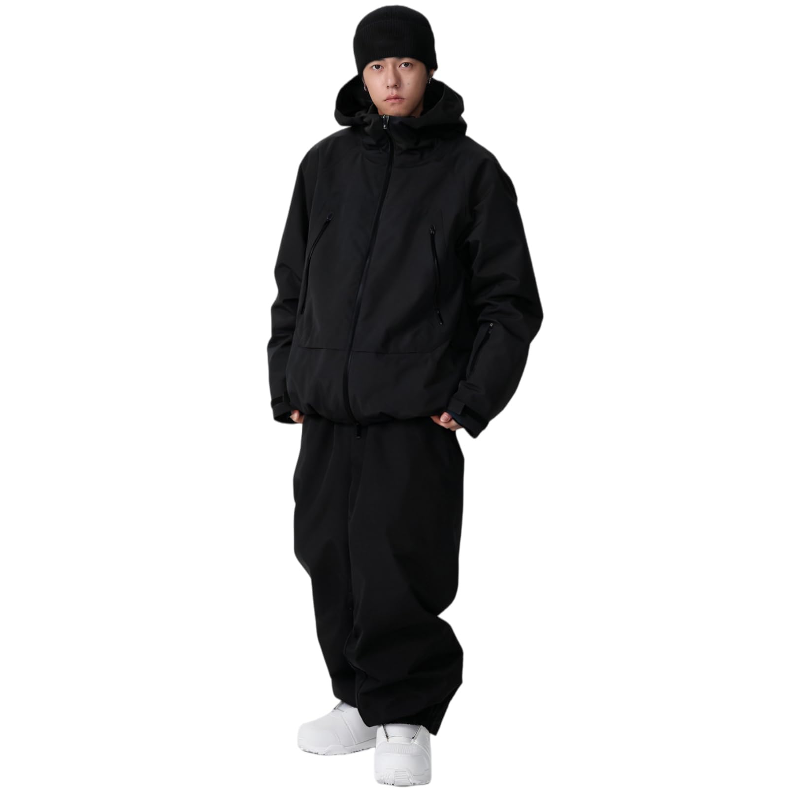 Herren Damen Skijacke & Skihose Set Skianzug 2 teilig Schneeanzug Wassersäule Schneejacke Atmungsaktiv Trägern Winddichte Schneehose zum Skifahren Snowboarden