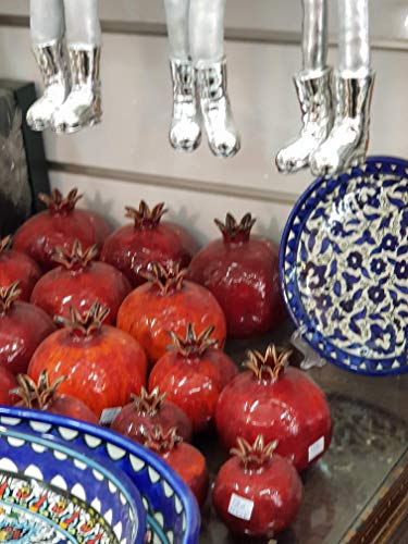 Pomegranate Armenian Ceramic Vase for Flowers Red Decor Israel Ceramic Jewish Home Blessing. Judaica Gifts for tthe Home.