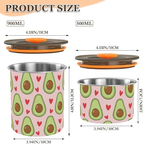 Envase Hermético de Acero Inoxidable DOMIKING 900ML miniatura 2