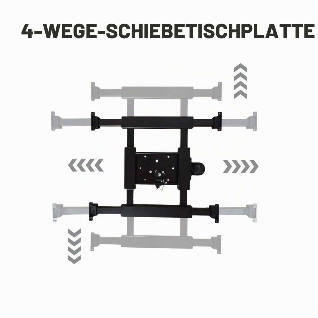 MARVIX Pneumatisches Tischbein für Wohnmobil, verstellbarer Sockel, Teleskopständer, 4-Wege-Schiebe-Top-Halterung für Wohnmobil, Bootstische