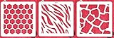 American Confections Animal Print Cookie Stencil Zebra, Giraffe - Set of 3