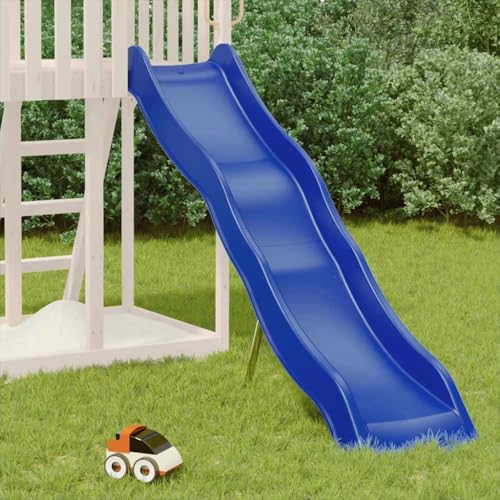 Teenpull Toboggan de Jeu Bleu en polypropylène 210x40 cm pour Aire de Jeu extérieur Enfant, Compatible Tour et portique, idéal Jardin et Parc, sécurité et...