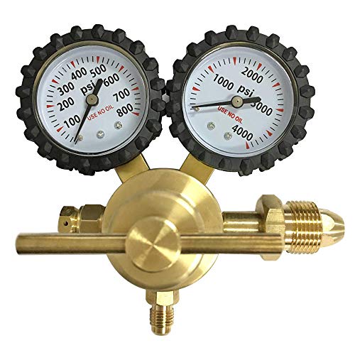 SEAAN Nitrogen Regulator with 0-600 PSI Delivery Pressure, CGA580 Inlet Connection and 1/4-Inch Male Flare Outlet Connection