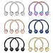 Ruifan 316L Surgical Steel CBR Horseshoe Circular Rings Nose Eyebrow Tragus Lip Ear Hoop Ring Piercing 20G 8MM,10MM 2-12PCS