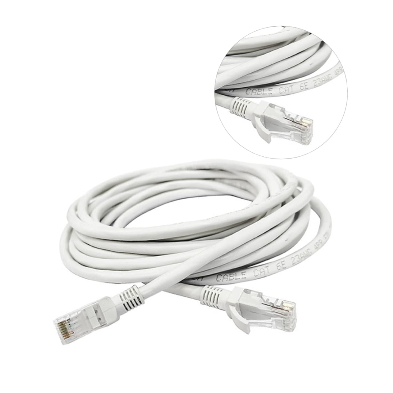 Cavo Ethernet Cat6 da 50 Metri Bianco in Plastico e Rame