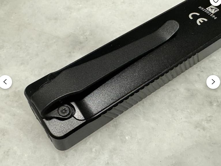 Generic Black Titanium Deep Carry Pocket Clip for Olight Arkfeld UV Arkfeld PRO Flashlight