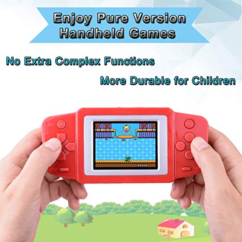 Beico Handheld Games for Kids Built in 218 Classic Retro Video Games 2.5" Screen Portable Arcade Gaming Player System for Boys Girls Birthday (Red) - Thumbnail 2