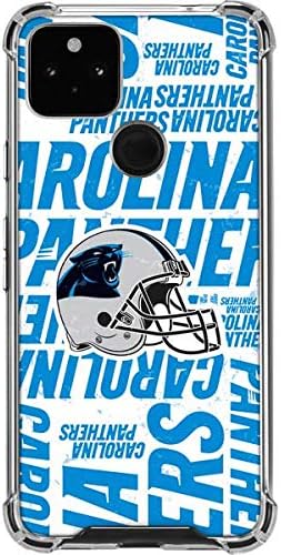 Skinit Clear Phone Case Compatible with Google Pixel 4a 5G - Officially Licensed NFL Carolina Panthers - Blast Design