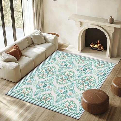 Tapis boho floral doux et ultra-fin de grande qualité