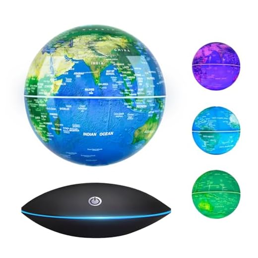 Flagest Magnetic Levitation Floating Globe Rotating Globe - Touch Control and Gradient Night Light Color Globes- Birthday Anniversary Gift(6 Inches)